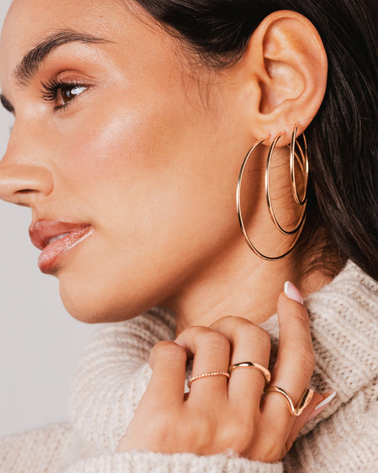 Maxi Hoops Roségold