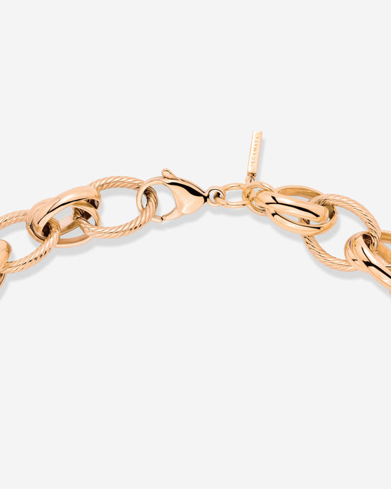 Chunky Twisted Links Necklace Roségold