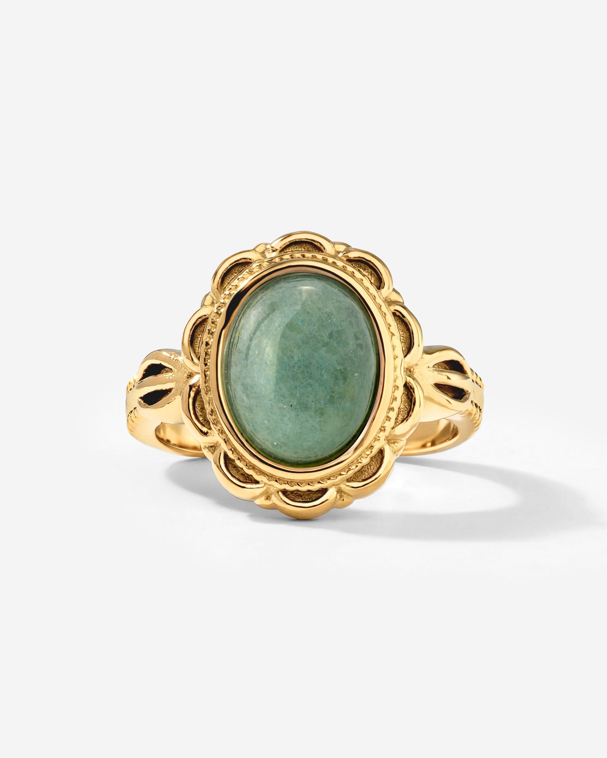 Sea Glass Ring Gold