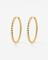 Twisted Hoops Large Gold