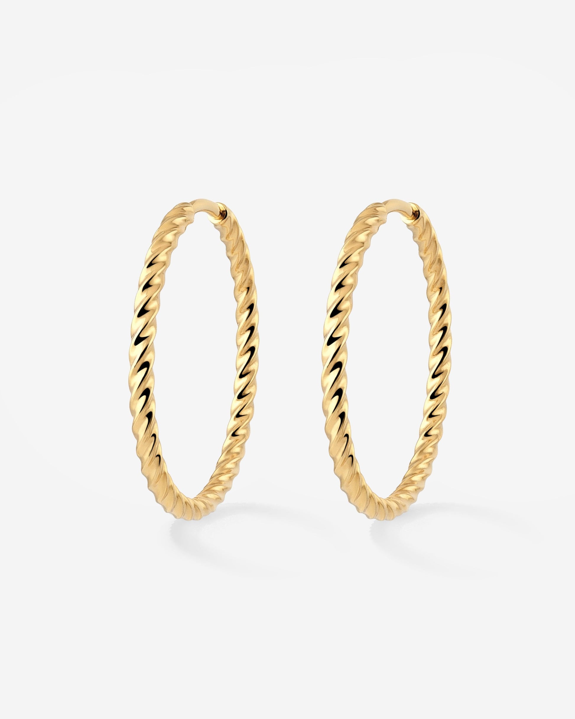 Twisted Hoops Large Gold