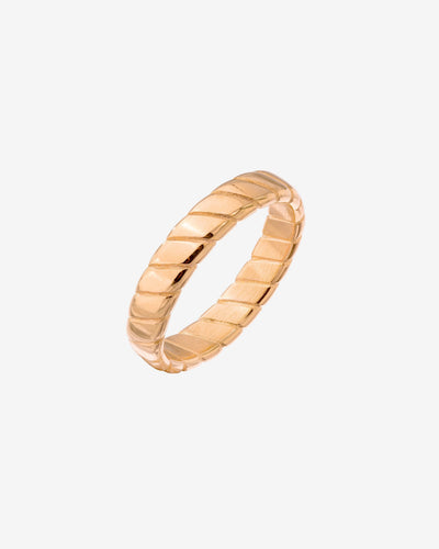 Flat Stripe Ring Rose Gold