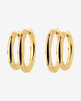 Chunky Lover Hoop Bundle Medium Gold