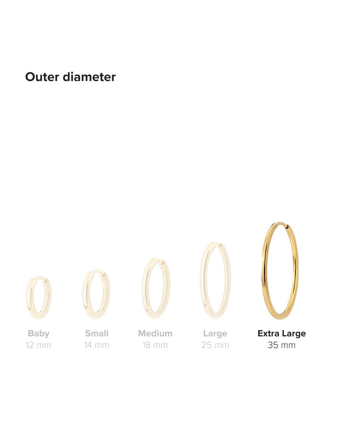 Extra Large Hoops Gold