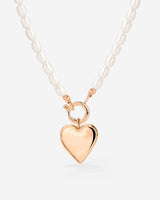 Heartie Pearly Necklace Set Roségold