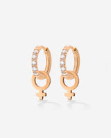 Female Icon Glimmer Hoop Set Baby Roségold