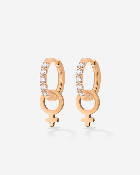 Female Icon Glimmer Hoop Set Baby Roségold