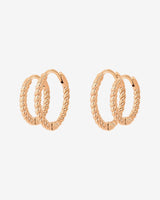 Twisted Hoop Bundle Small Roségold