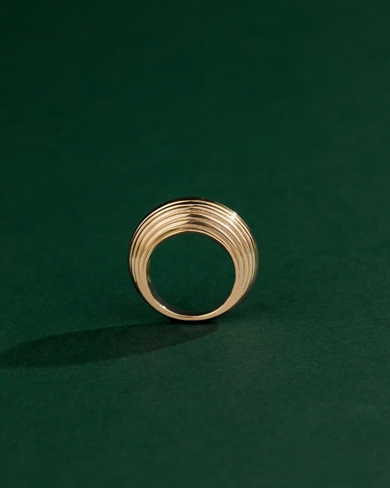 Chunky Stripes Ring Gold