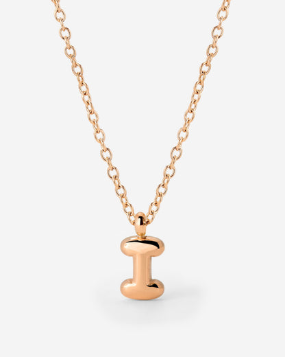 Bubble Letter Necklace Roségold