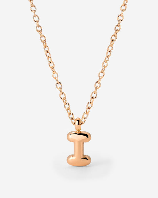 Bubble Letter Necklace Roségold