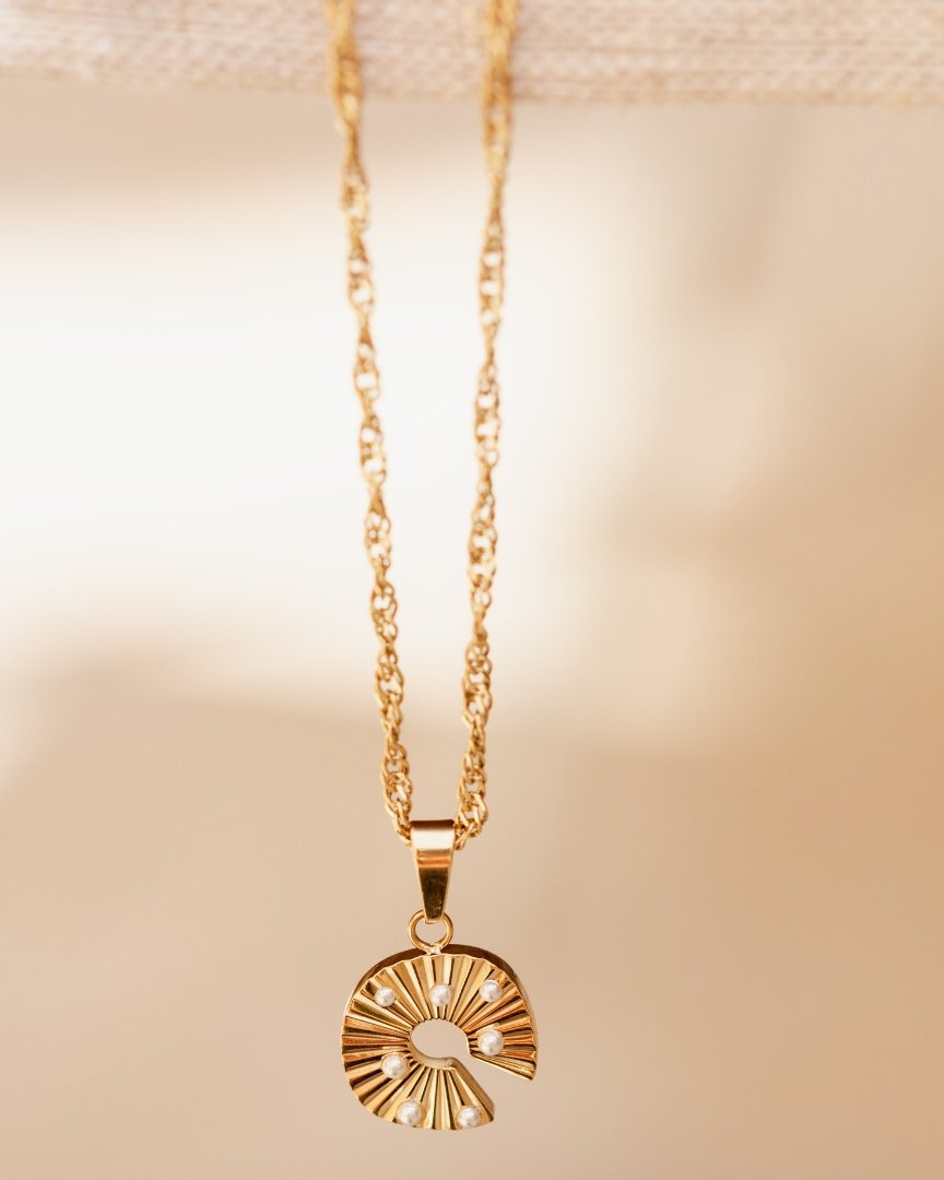 Sparkling Donut Necklace Roségold