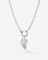 Twin Flame Left Classic Chain Necklace Set Silber