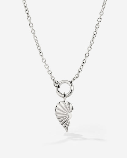 Twin Flame Left Classic Chain Necklace Set Silber