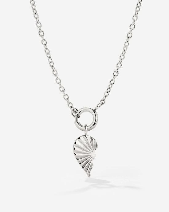 Twin Flame Left Classic Chain Necklace Set Silber