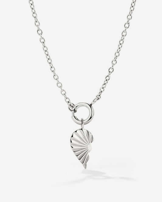 Twin Flame Left Classic Chain Necklace Set Silber