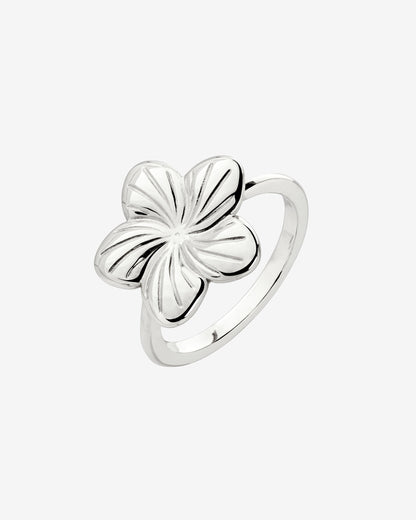 Floral Glow Ring Silber