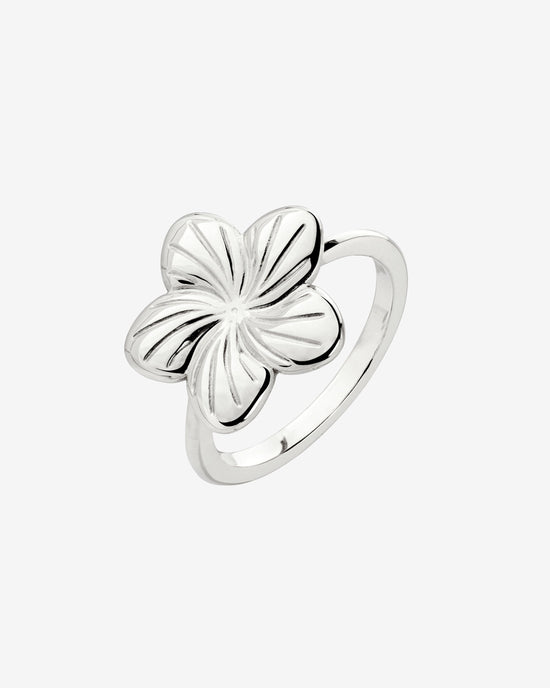 Floral Glow Ring Silber