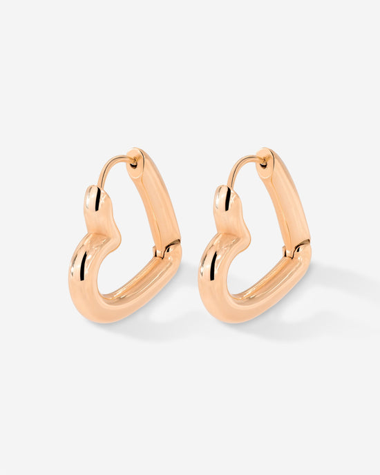 Phat Heart Hoops Large Roségold