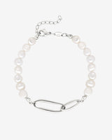 Fluidity Pearl Bracelet Silber