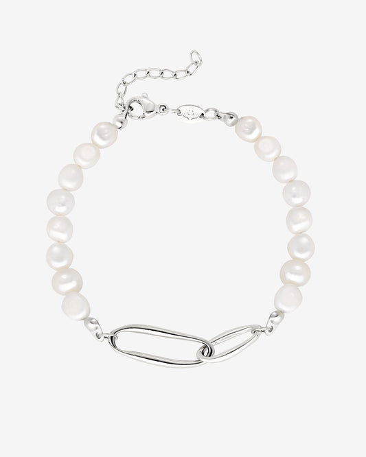 Fluidity Pearl Bracelet Silber