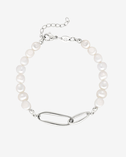 Fluidity Pearl Bracelet Silber