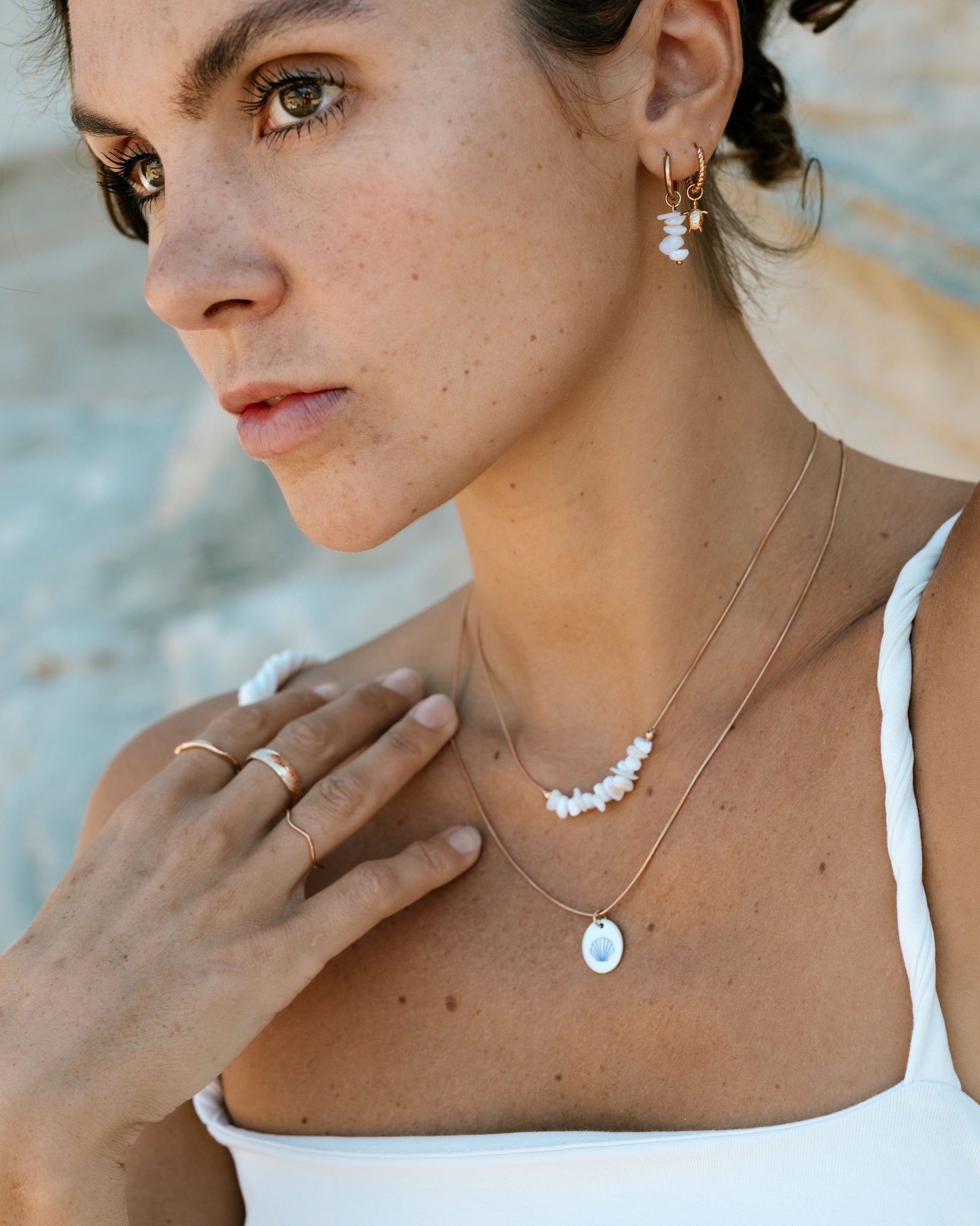 Shell Relic Hoop Set Small