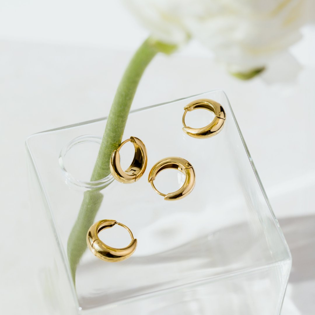 Gilded Curve Hoops Roségold