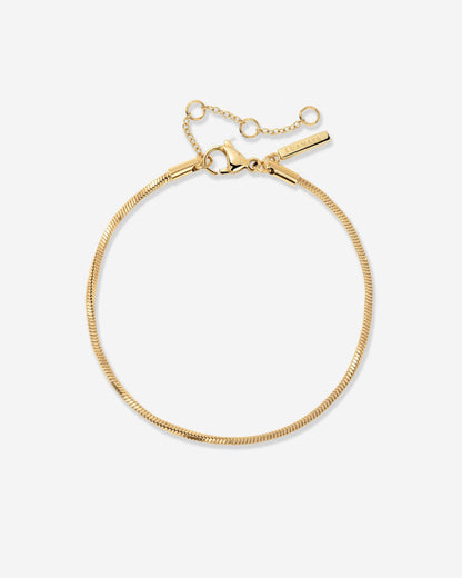Squared Snake Chain Bracelet Gold