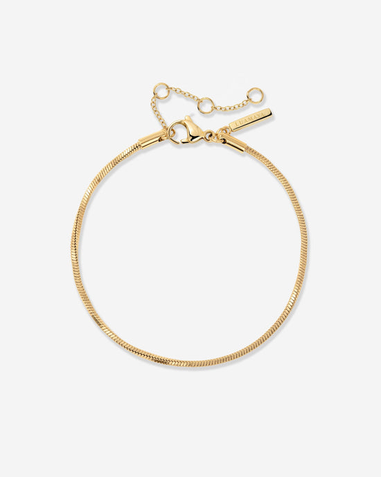 Squared Snake Chain Bracelet Gold