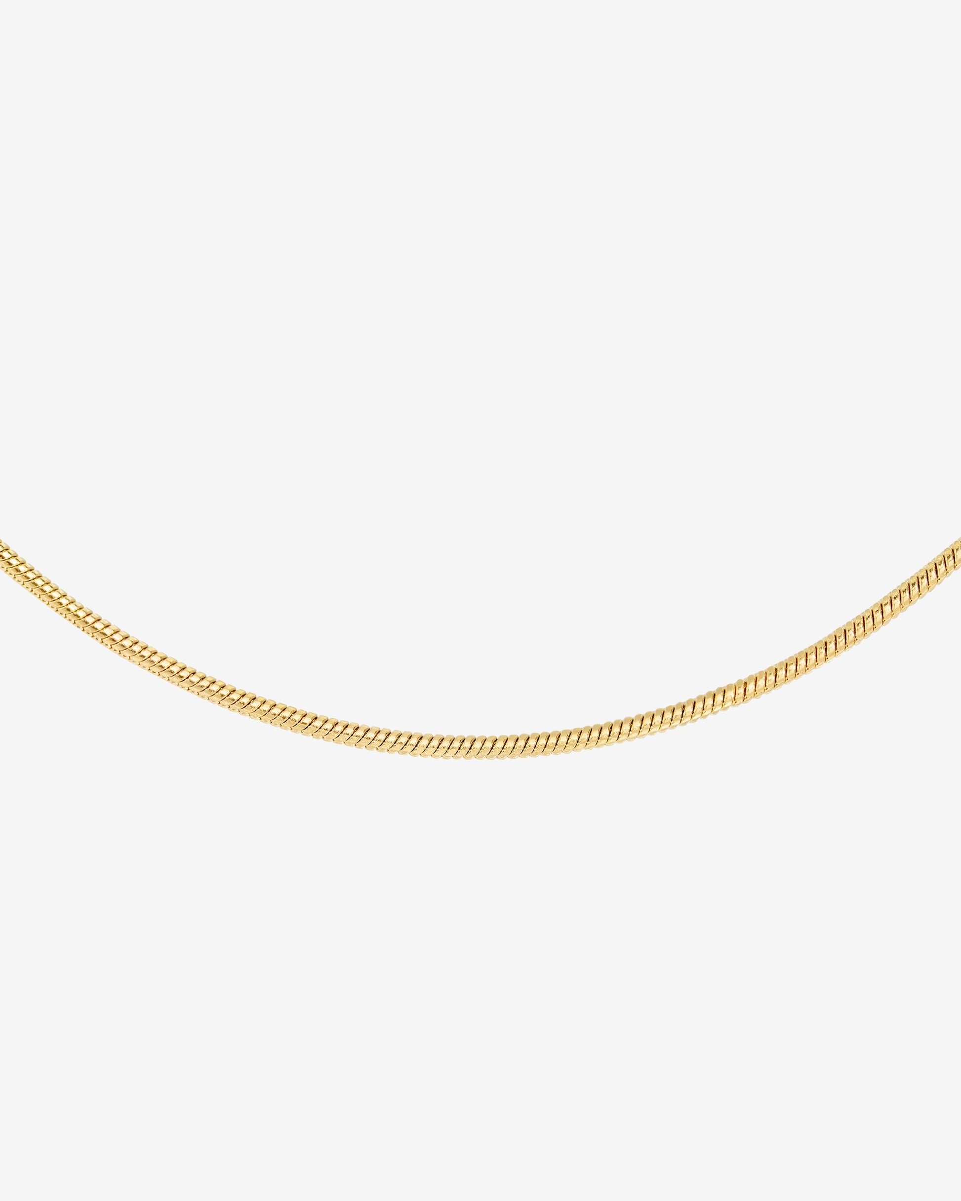 Round Snake Necklace Gold
