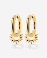 Chunky Sun Lover Hoop Set Medium Gold