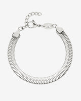 Bold Herringbone Bracelet Silber