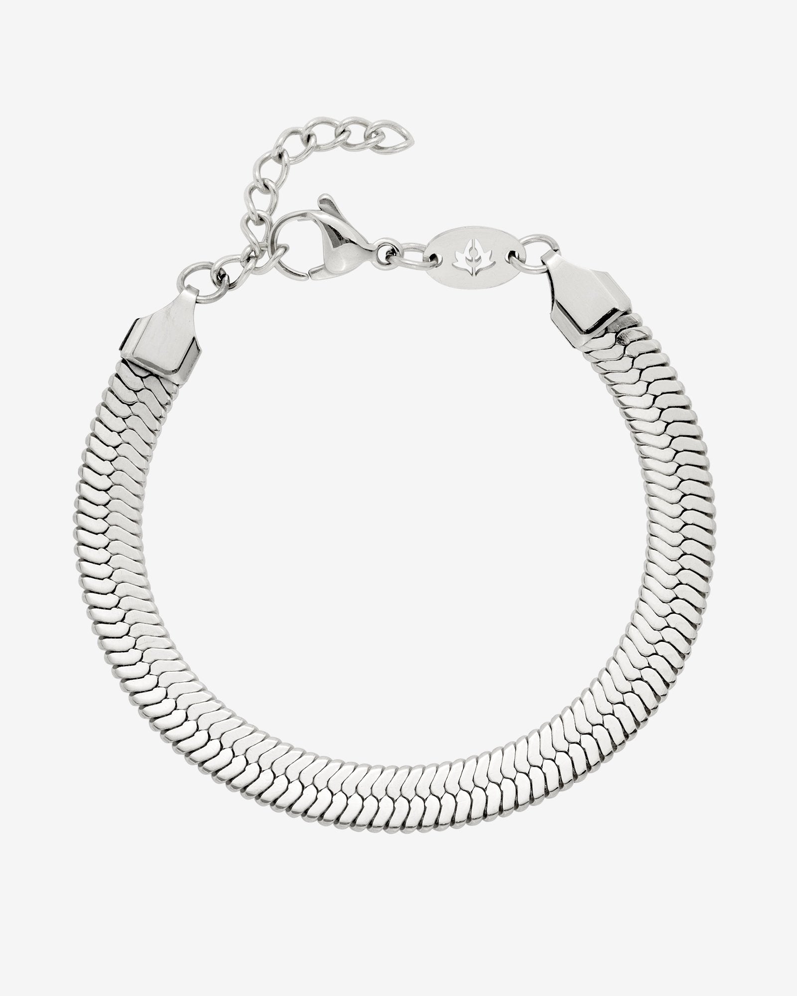 Bold Herringbone Bracelet Silber