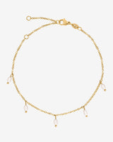 Perla Blanco Anklet Gold
