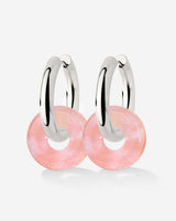 Chunky Peachy Donut Hoop Set Medium Silber