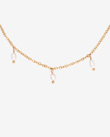 Perla Blanco Choker Roségold
