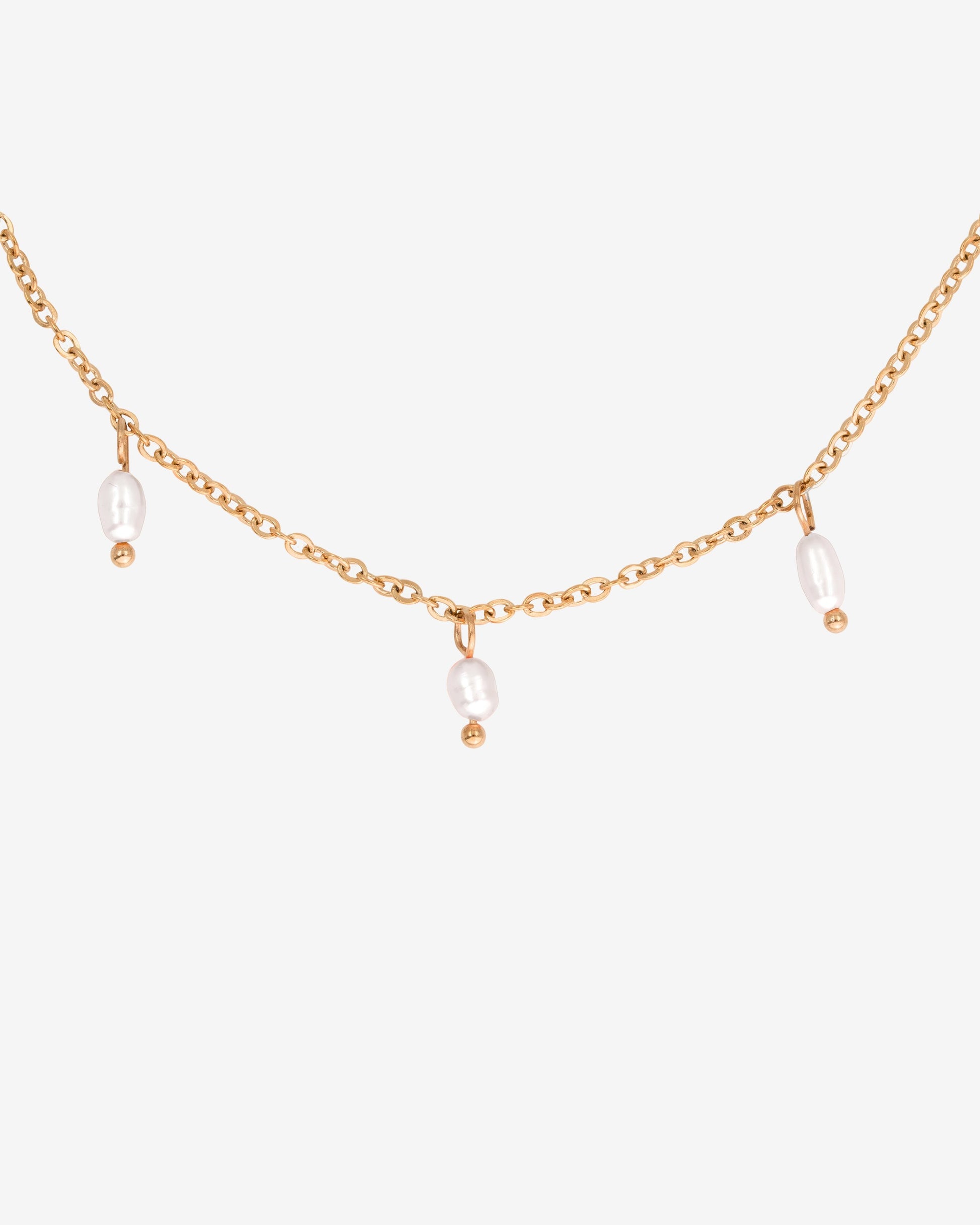 Perla Blanco Choker Roségold