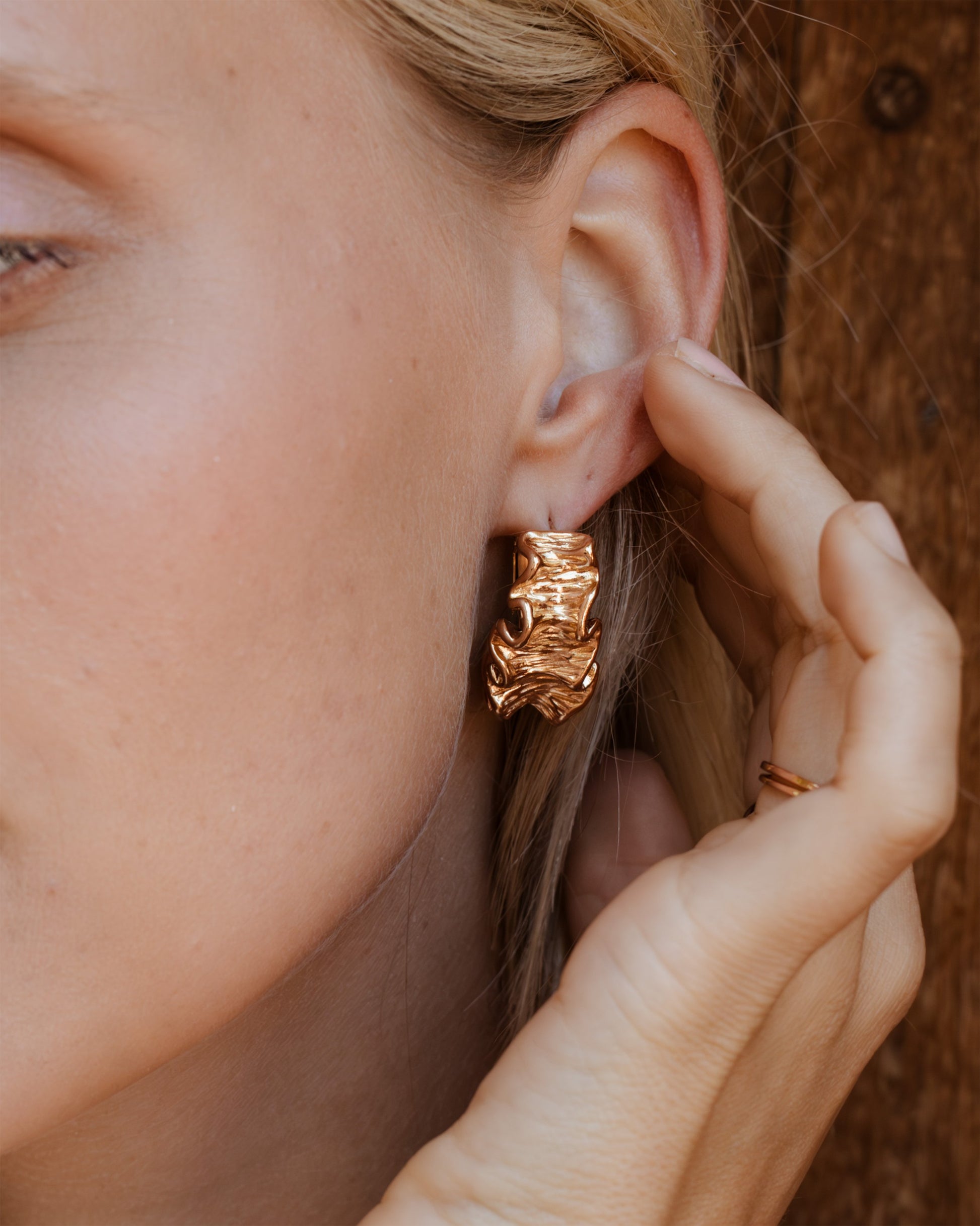 Cute Coral Hoops Roségold