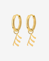 Angel Number 777 Hoop Set Small Gold