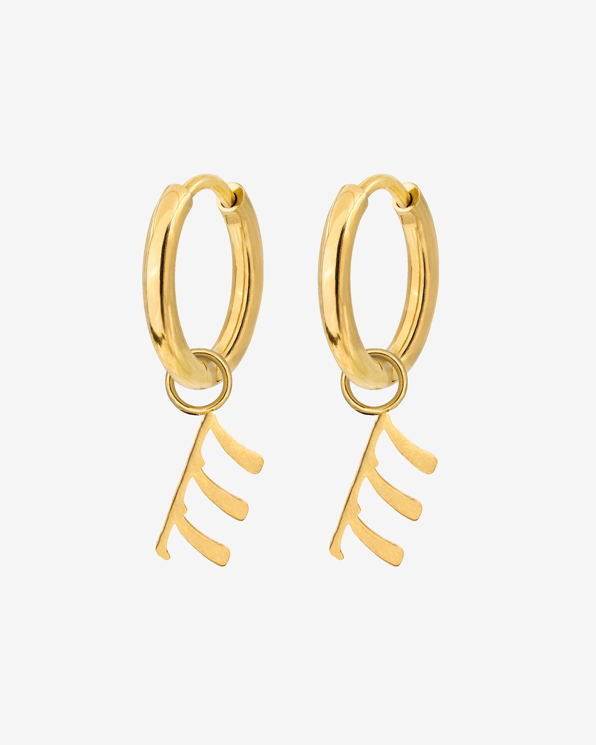 Angel Number 777 Hoop Set Small Gold