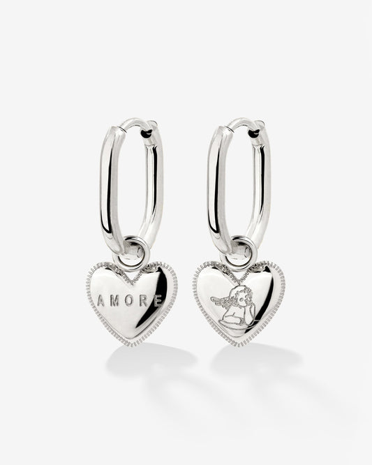 Amore Mio Oval Hoop Set Baby Silber