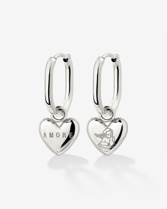 Amore Mio Oval Hoop Set Baby Silber