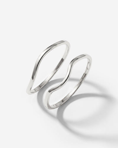 Skinny Dip Ring Duo Silber