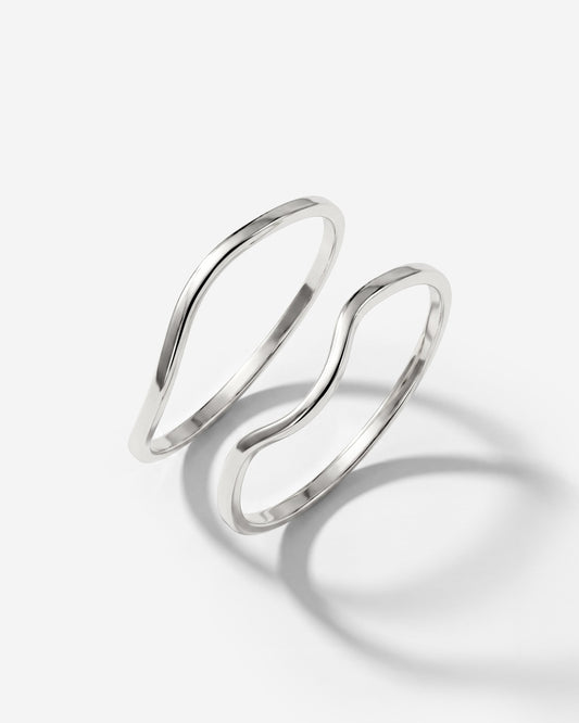 Skinny Dip Ring Duo Silber