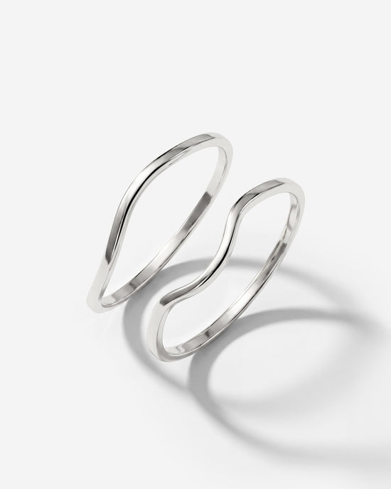 Skinny Dip Ring Duo Silber