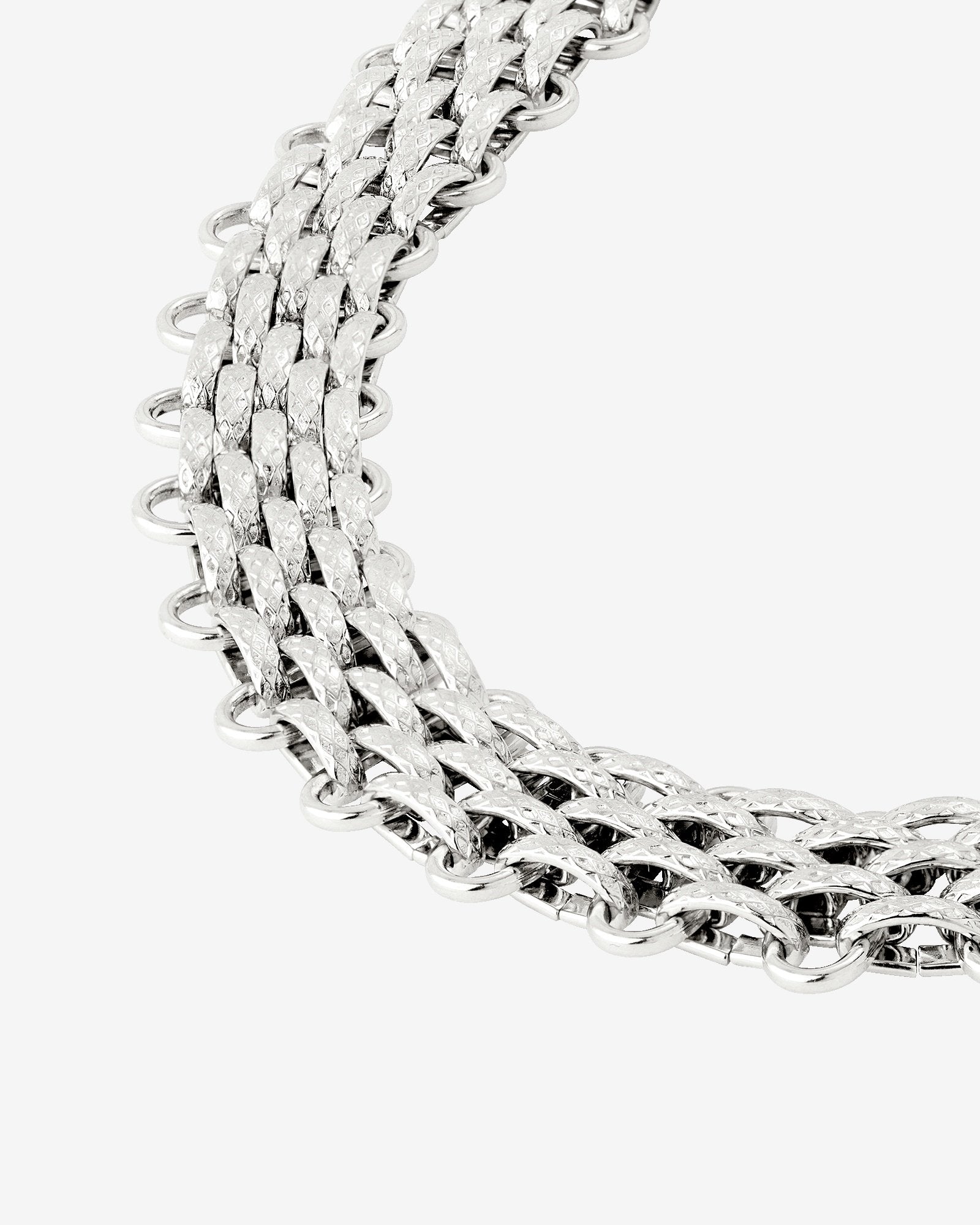 Bold Mesh Necklace Silber