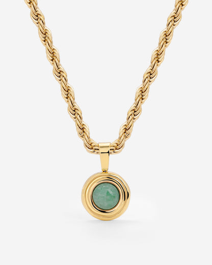 Olive Glow Necklace Gold