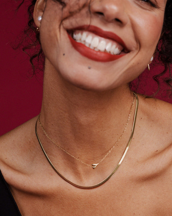 Flowy Heart Necklace Bundle Gold