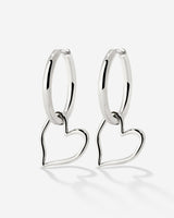 Melting Heart Hoop Set Medium Silber
